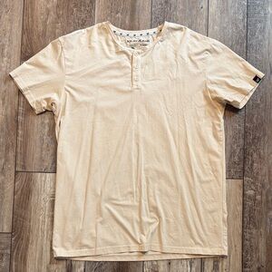 Xray Jeans Men's Beige Henley Tee